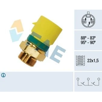 Bilde av Temperaturbryter, radiator ventilator, opel, 1341033, 90341759