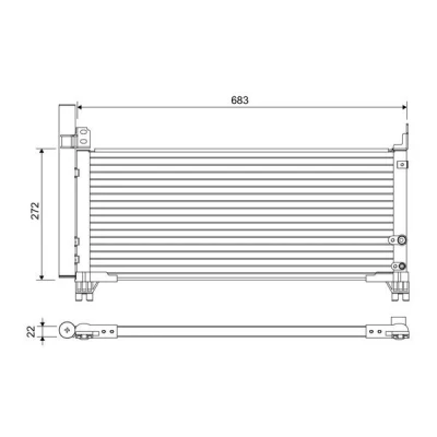 Bilde av VALEO 822664 Kondensator med tørker Aluminium 272