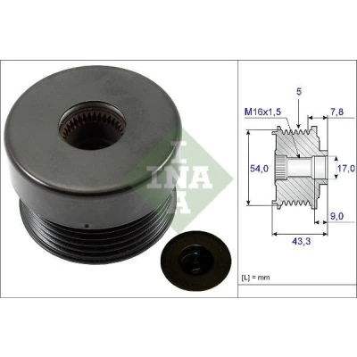 Bilde av INA 535 0172 10 Frihjul Dynamo spesialverktøy nødvendig for montering OPEL: Vectra C Caravan, SAAB: 9 3 Stasjonsvogn