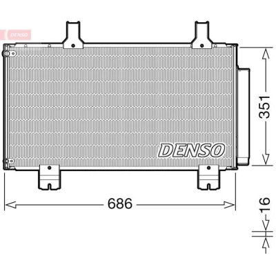 Bilde av DENSO DCN40028 Kondensator med tørker R 134a HONDA: ACCORD 8