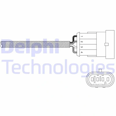 Bilde av DELPHI ES20344 12B1 Lambdasonde planarsonde, oppvarmet ALFA ROMEO: 156 Sedan, 147, Spider, FIAT: Ducato III Flatvogn lastebil / Chassis