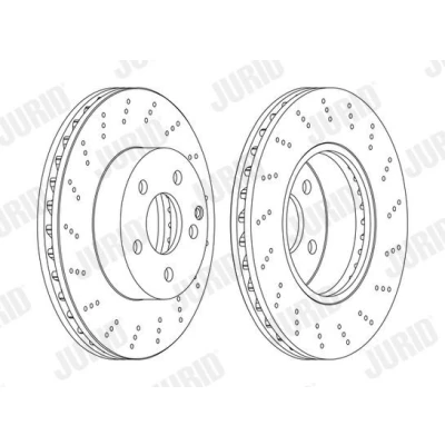Bilde av JURID 562619JC 1 Bremseskiver 295,3 28 5 112 perforert / ventilert belagt uten skruer MERCEDES BENZ: C Klasse T modell, Sedan, Coupé