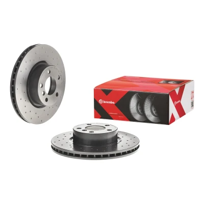 Bilde av BREMBO 09.B570.1X Bremseskiver 328 28 5 perforert / ventilert belagt høy karbon med skruer BMW: X3, X4