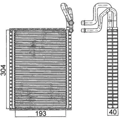 Bilde av MAHLE ORIGINAL AE 116 000S Fordamper uten ekspansjonsventil