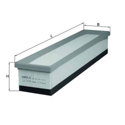 Bilde av MAHLE ORIGINAL LX 3144 Luftfilter 65,3 85 379,6 Filterinnsats DACIA: Duster SUV, Sandero I, NISSAN: Kubistar Van