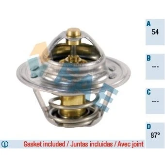 Bilde av FAE 5205287 Termostat 87 med tetning VOLKSWAGEN: Multivan 5 (7HM, Transporter Bus, Passat B6 Variant, AUDI: A4 B7 Avant, B5 Avant