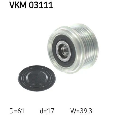 Bilde av SKF VKM 03111 Frihjul Dynamo 39,3 VOLKSWAGEN: Polo IV Hatchback