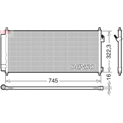 Bilde av DENSO DCN40026 Kondensator med tørker R 134a