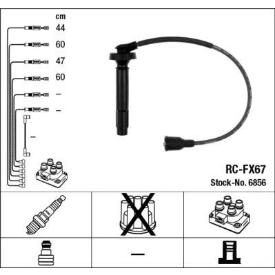Bilde av NGK 6856 Pluggledninger SUBARU: Legacy 4, Forester II, 3