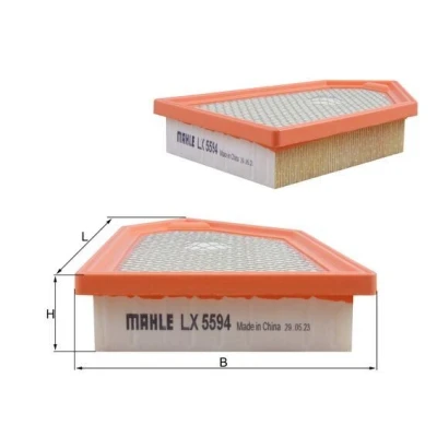 Bilde av MAHLE ORIGINAL LX 5594 Luftfilter 46,5mm 164mm 255mm Filterinnsats FORD: FIESTA 7