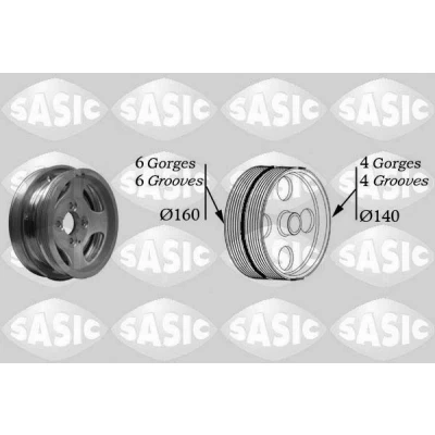 Bilde av SASIC 2156037 Remskive Veivaksel 160, 140