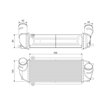 Bilde av VALEO 818688 Ladeluftkjøler Aluminium uten sensor HYUNDAI: SANTA FE 2