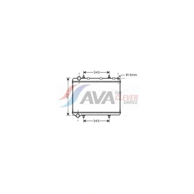 Bilde av PRASCO PE2259 Radiator Aluminium 380 563 34 Kjøleribber satt sammen mekanisk PEUGEOT: 308 I Hatchback, 307 CC