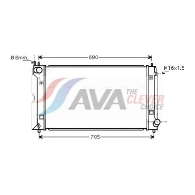 Bilde av PRASCO TOA2386 Radiator Aluminium 325 378 26 Kjøleribber loddet TOYOTA: Avensis II Station Wagon, Corolla IX Wagon