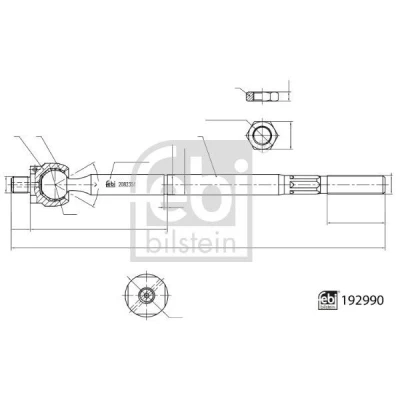 Bilde av FEBI BILSTEIN 192990 Styrestag framaksel 323mm med kontramutter TOYOTA: Avensis II Sedan
