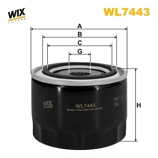 Bilde av Oljefilter WIX FILTERS WL7443