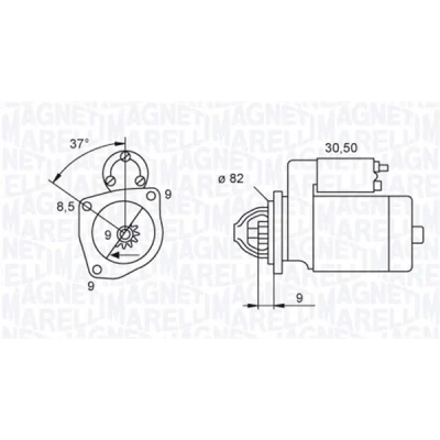 Bilde av MAGNETI MARELLI 063721045010 Starter 12 2 9 SUZUKI: SX4 I Hatchback, ALFA ROMEO: 159 Sedan