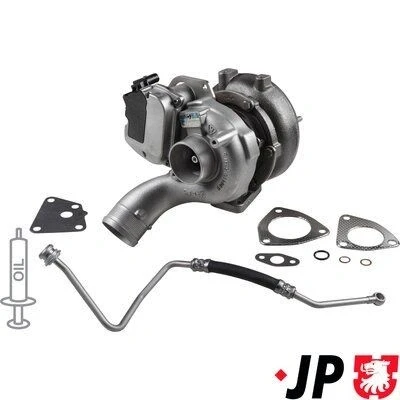 Bilde av JP GROUP 1117800210 Turbolader Eksosturbolader inkl. tetningssett, med oljetilløpsledning AUDI: A4 B7 Avant, A6 C6 Sedan