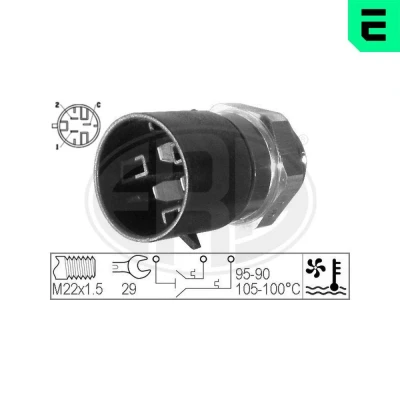 Bilde av Temperaturbryter, radiator ventilator, opel calibra a, frontera a sport, vectra halvkombi, 13 41 039, 044,
