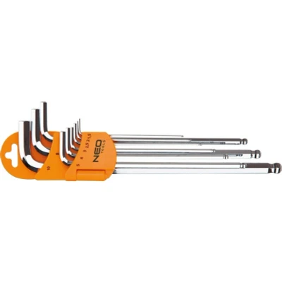 Bilde av NEO TOOLS 09 525 Vinkelskrutrekkersett 1.5 mm, 2 2.5 3 4 5 6 8 10 mm Krom vanadium stål 9