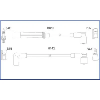 Bilde av HITACHI 134439 Pluggledninger VOLVO: 340 360 Hatchback