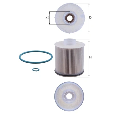 Bilde av MAHLE ORIGINAL KX 486D Drivstoffilter Filterinnsats