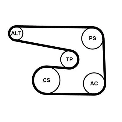 Bilde av CONTITECH 6PK1873K5 Kileribberem CHEVROLET: Lacetti Stasjonsvogn