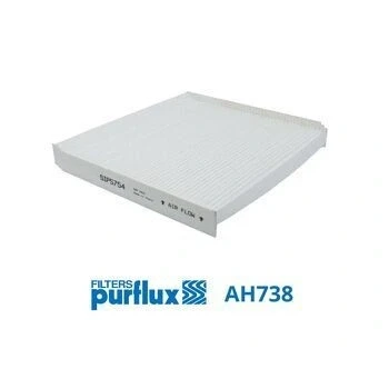 Bilde av PURFLUX AH738 Kupéfilter pollenfilter 254 226 28
