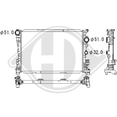 Bilde av DIEDERICHS DCM3914 Radiator 640 438 32 MERCEDES BENZ: E Klasse T modell