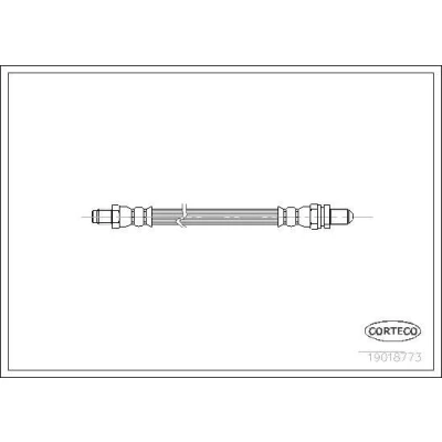 Bilde av CORTECO 19018773 Bremseslange foran og bak 320 FORD: Sierra Mk1 Hatchback, Mk2 Sedan, Hatchback