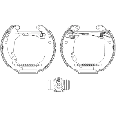 Bilde av TEXTAR Shoe Kit Pro 84053800 bremsesett, trommebremse med hjulsylinder brems, justering PEUGEOT: 206 Hatchback