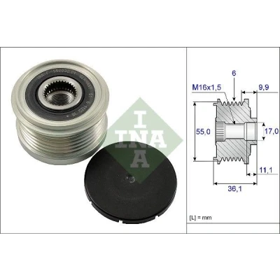 Bilde av INA 535 0103 10 Frihjul Dynamo 36,1 spesialverktøy nødvendig for montering FIAT: Ducato III Minibuss