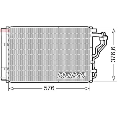 Bilde av DENSO DCN43008 Kondensator med tørker R 134a
