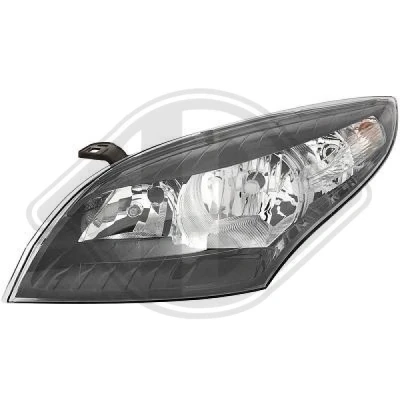 Bilde av DIEDERICHS 4465083 Frontlykter venstre H7/H7 svart med motor for høydejustering hovedlys RENAULT: MEGANE 3 Grandtour
