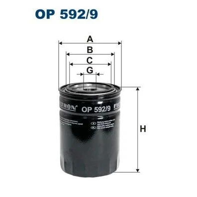 Bilde av FILTRON OP 592/9 Oljefilter M 22 X 1.5 Påskruingsfilter FIAT: Ducato III Flatvogn lastebil / Chassis, Van, Minibuss
