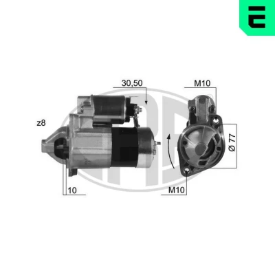 Bilde av ERA 220397A Starter 12V 1,2kW 8 30 50 77mm