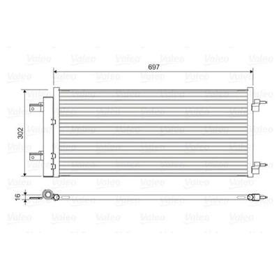 Bilde av VALEO 822626 Kondensator med tørker Aluminium 302