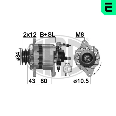 Bilde av ERA 210104A Dynamo 14V 60A NISSAN: TERRANO 2, Pick Up