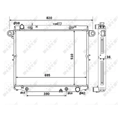 Bilde av Radiator, motorkjøling, toyota land cruiser 100, 1640066120, 1640066121, 701615301, 701615301C
