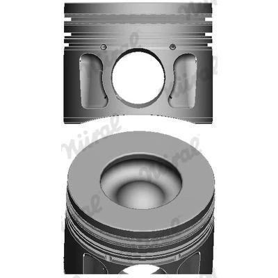 Bilde av NÜRAL 87 427700 10 Motorstempel 86 med kjølekanal, kolberingbærer, for trapesstempelstang FORD: Transit Mk6 Flatvogn lastebil/Chassis