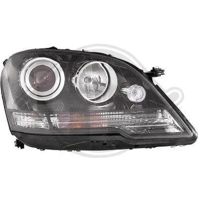 Bilde av DIEDERICHS 1691280 Frontlykter høyre H7/H7, W5W, PY21W, WY5W for høyrekjøring med motor høydejustering hovedlys, uten lyspære