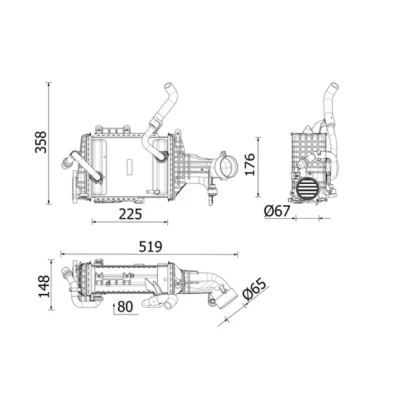 Bilde av MAHLE ORIGINAL CI 665 000P Ladeluftkjøler