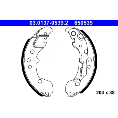 Bilde av Bremsesko sett, Bakaksel, seat ibiza v, skoda fabia iv, vw polo vi, 2Q0 698 525 B, D, H,