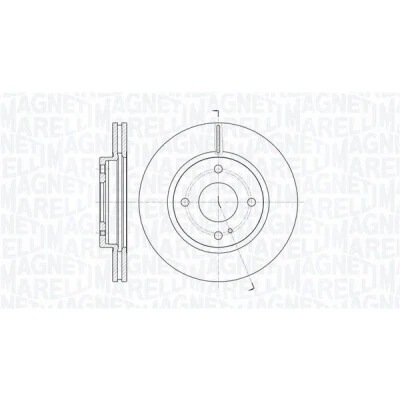 Bilde av MAGNETI MARELLI 361302040108 Bremseskiver 258, 258 23 4 63,5 innvendig ventilert FORD: FIESTA 6