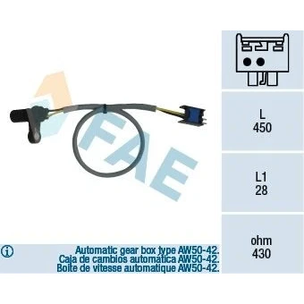 Bilde av Turtallsensor, automatgir, volvo 850, 850 kombi, c70 cabriolet i, coupé s70, v70 ii, 3515266, 7700801669