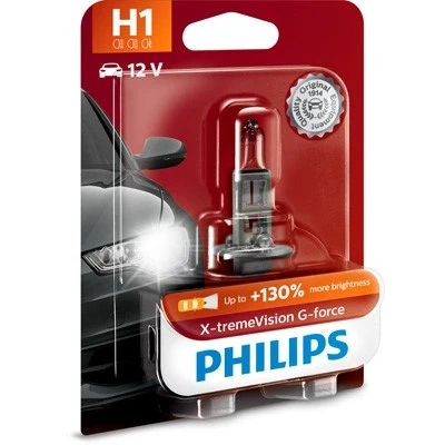 Bilde av Halogenlampe PHILIPS X tremeVision G force H1 P14,5s, passer mange bilmodeller, 000000 000268, 000375, 030005050011, 07 11 9 978