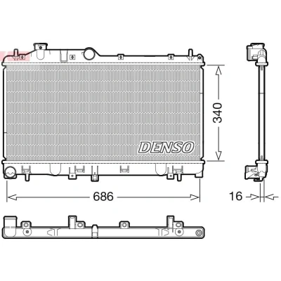 Bilde av DENSO DRM36025 Radiator 340 706 16 SUBARU: Impreza III Hatchback