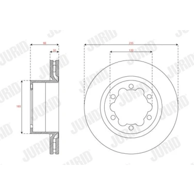 Bilde av Bremseskive, Bakaksel, vw crafter flak/chassi, skåp, grand california camper, 2N0615601B