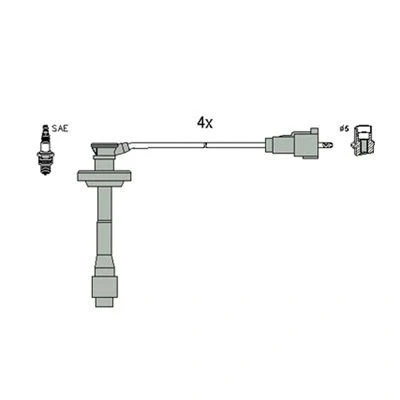 Bilde av HITACHI 134971 Pluggledninger TOYOTA: Avensis I Sedan