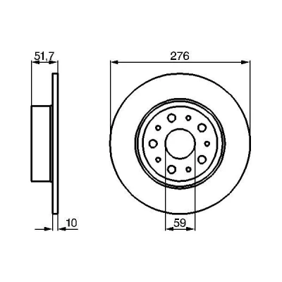 Bilde av Bremseskive, Bakaksel, alfa romeo 166, lancia kappa, kappa coupé, sw, 60814646, 82488240